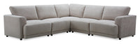 Voyage Modular 5-Piece Fabric Sectional with Removable Back Cushions – Taupe