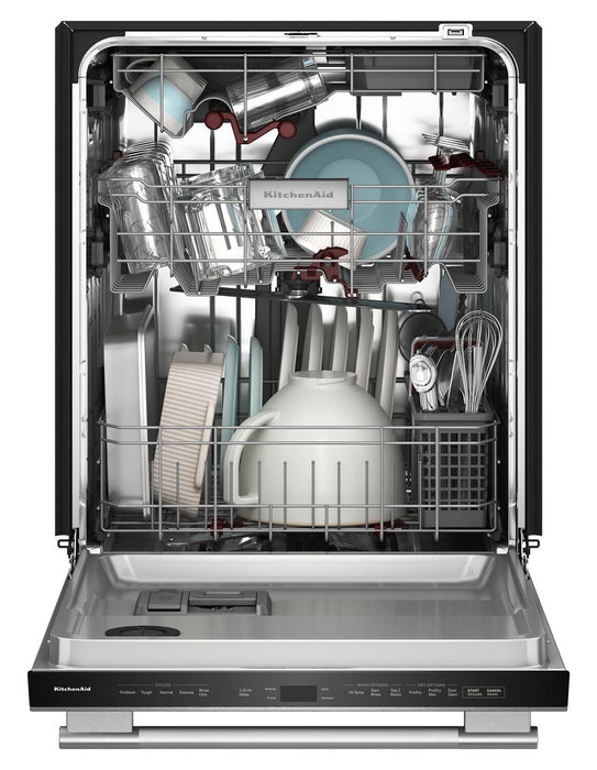 KitchenAid 24\" 44 dBA Dishwasher with 360° Max Jets™ Third Rack - PrintShield Stainless - KDTS624SPS