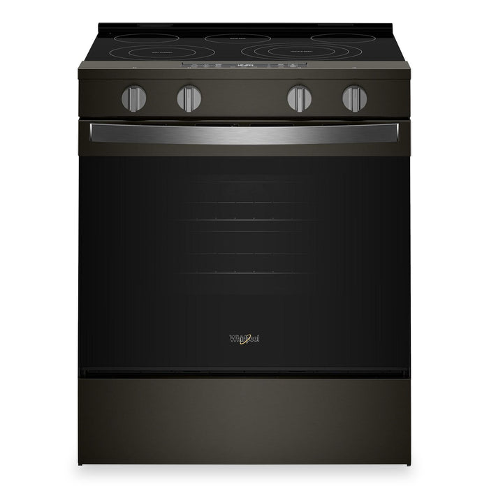 Whirlpool 30\" 5.3 Cu. Ft. Electric Range with Air Cooking – Black on Stainless - YWSES5030SV