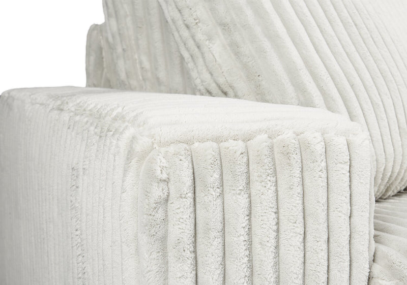 Willow 40\" Light Grey Fabric Chair with Track Arms and Reversible Seat and Back Cushions