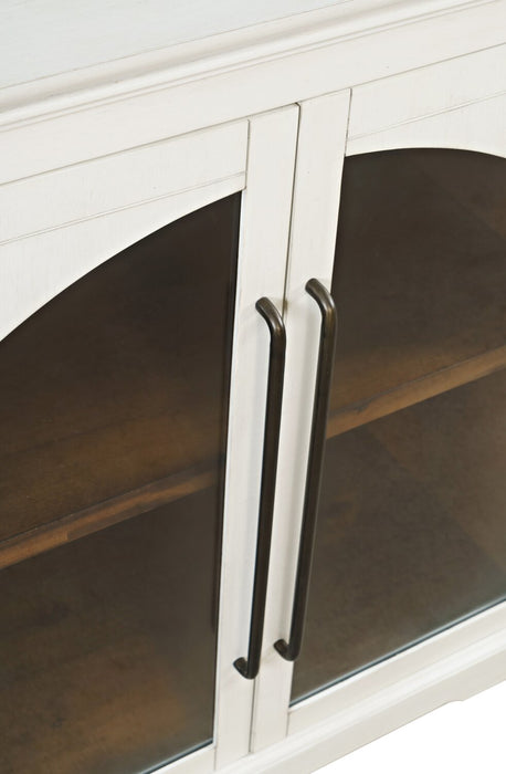 Twyla 33\" Solid Wood Accent Cabinet  with Arched Doors - White