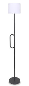 Solana 64” Modern Metal Acrylic Portable Indoor/Outdoor Floor Lamp with USB Port - Black