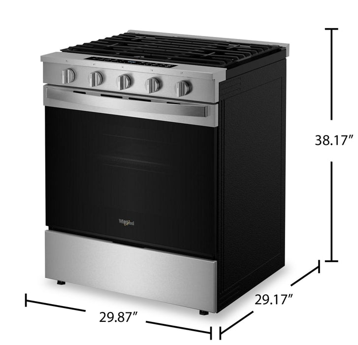 Whirlpool 5 Cu. Ft. Gas Range with Air Fry and SpeedHeat™ Burner - Stainless Steel - WSGS7530RZ