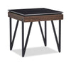 Juno 22.5\" Modern End Table with Sintered Stone Top - Black