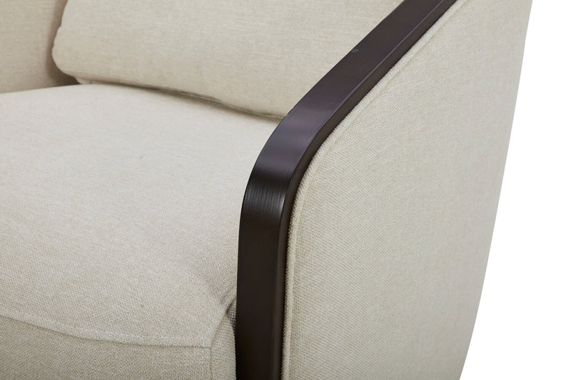 Dolce Swivel Accent Chair - Taupe