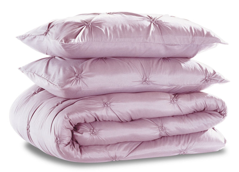Penelope 3-Piece Full/Queen Comforter Set - Pink