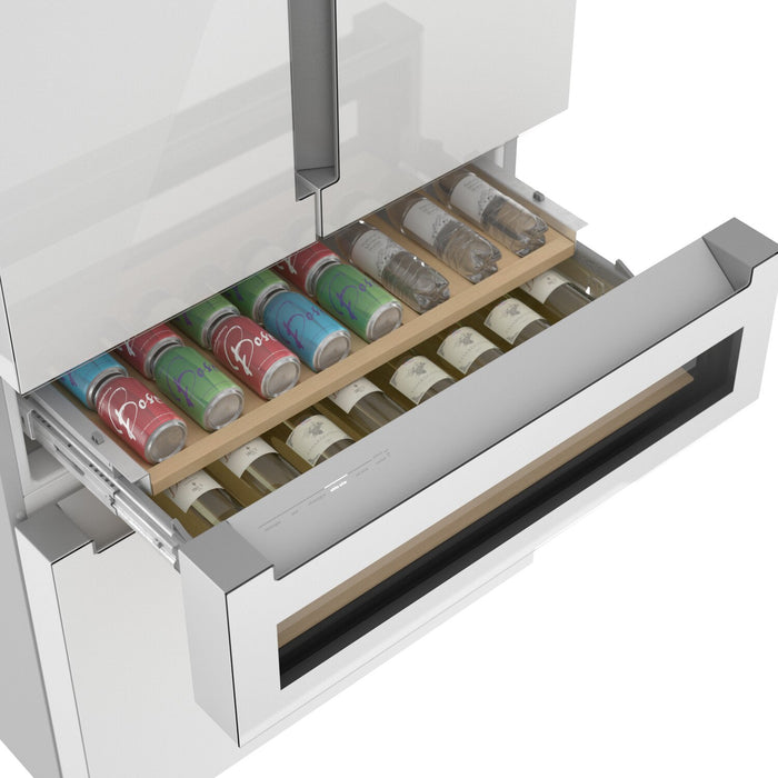 Bosch 36\" 20.5 Cu. Ft. 800 Series Smart Counter-Depth French-Door Refrigerator - B36CL81ENW 