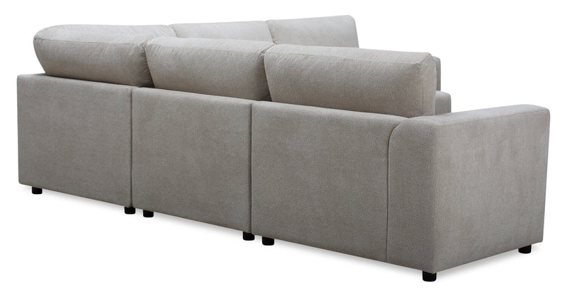Voyage Modular 5-Piece Fabric Sectional with Removable Back Cushions – Taupe