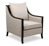 Posh 28.14\" Fabric Accent Chair with Removable Back and Seat Cushions and Wood Legs - Beige