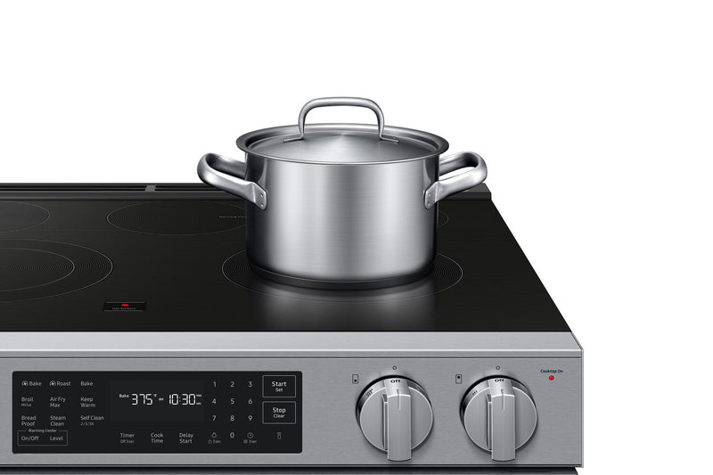 Samsung Bespoke 6.3 Cu. Ft. Slide-In Electric Range with No-Preheat Air Fry Max - NSE70H63SR