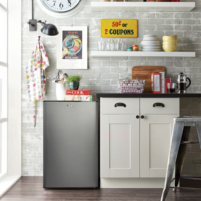 Danby 20.62\" 4.4 Cu. Ft. Single-Door Mini Fridge - Stainless Steel - DAR044A9SLDB