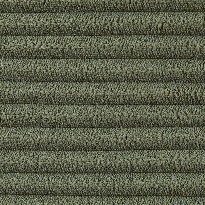 Saskatoon 17\" Round Corduroy Storage Ottoman - Green
