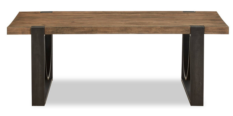 Brewer 50” Industrial Solid Wood Coffee Table - Rustic Honey
