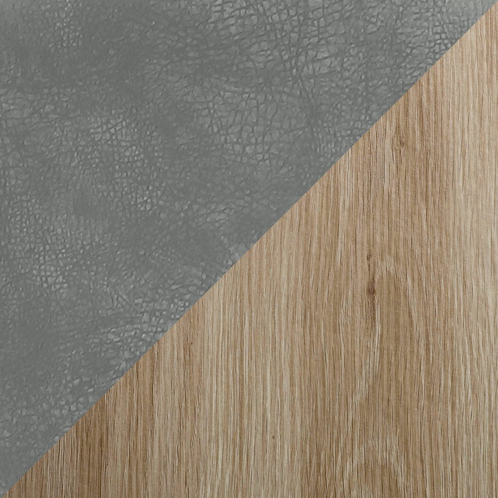 Joss 5pc Dining Set with Table & 4 Bay Chairs, 63-86.5\"W Butterfly Extension, Metal – Grey