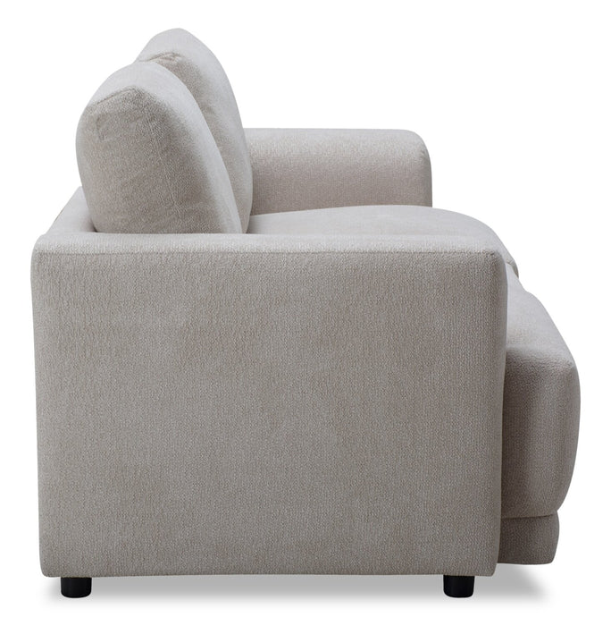 Voyage Modular 3-Piece U-Shaped Fabric Sectional with Console and Removable Back Cushions – Taupe