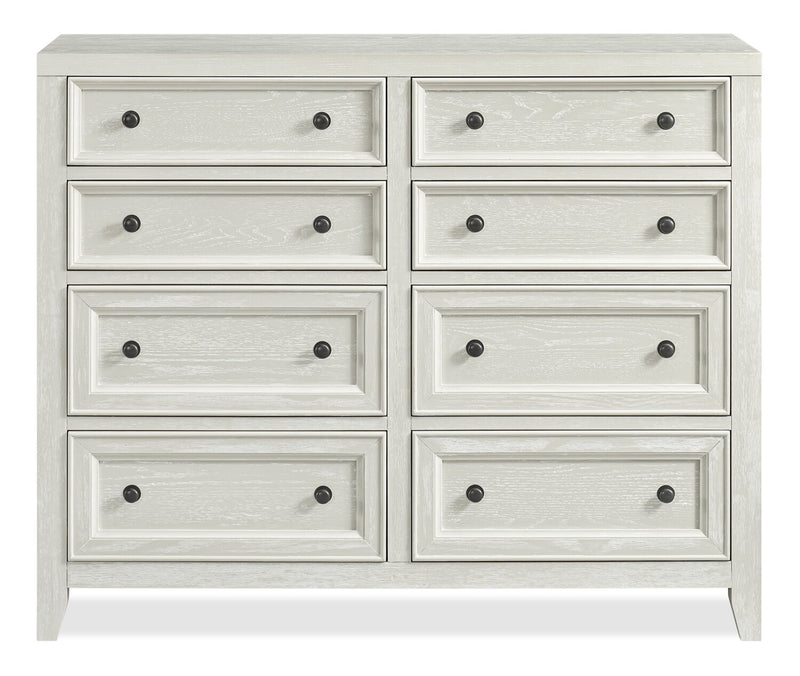 Casa Bedroom 8-Drawer Dresser, 54\"W x 44\"H, Wood - White