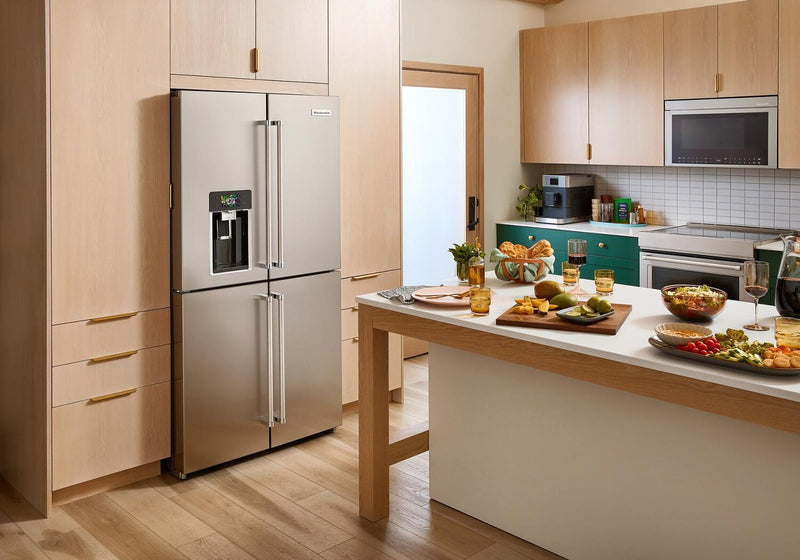 KitchenAid 36\" 19.4 Cu. Ft. Counter-Depth 4-Door Refrigerator - Stainless Steel - KRQC736RPS