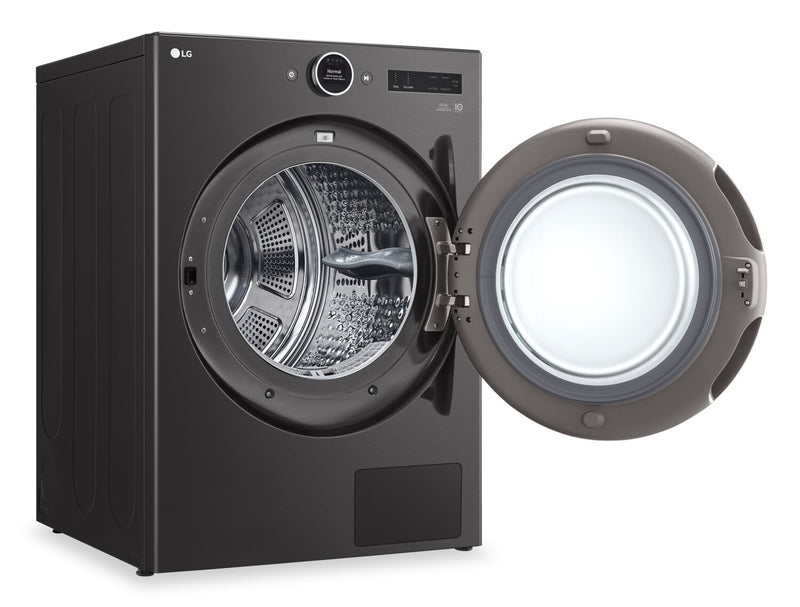 LG 7.8 Cu. Ft. Heat Pump Dryer - Black Steel - Stackable - DLHC6702B