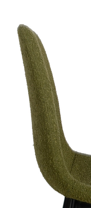 Joss Dining Chair with Polyester Fabric, Metal - Green