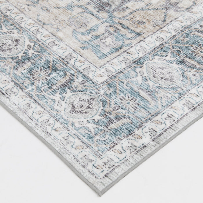 Melis Grey Washable Area Rug - 5’ x 7’