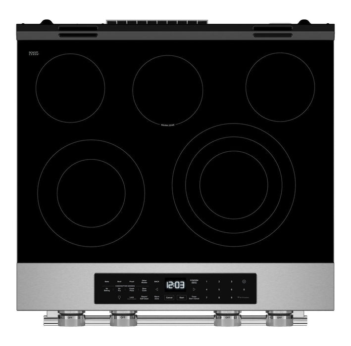KitchenAid 30\" 5.3 Cu. Ft. Smart Slide-in Electric Range with Convection Modes - YKSES330SPS 