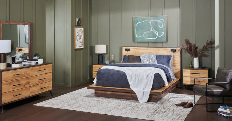 Silas Bedroom Dresser Mirror - Rustic Brown