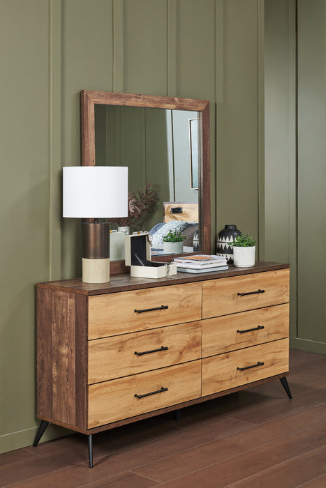Silas Bedroom Dresser Mirror - Rustic Brown