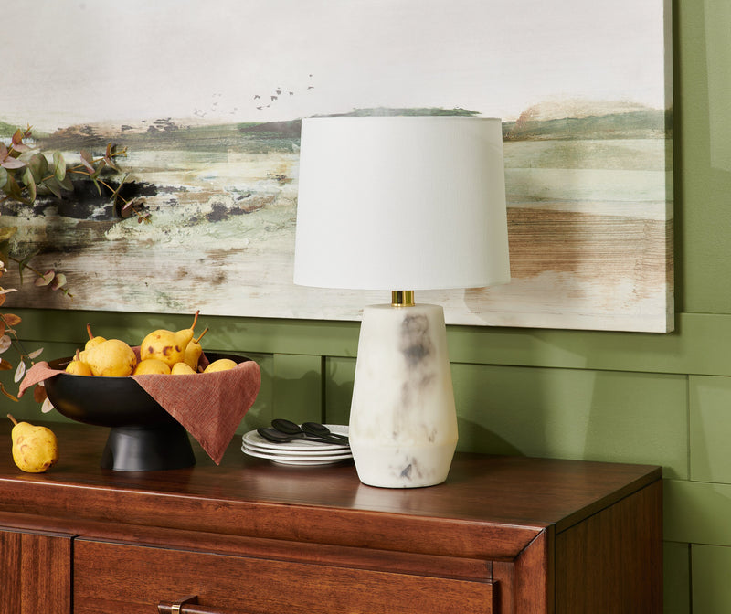 Sofia 20” Modern Stone Table Lamp - Natural Alabaster