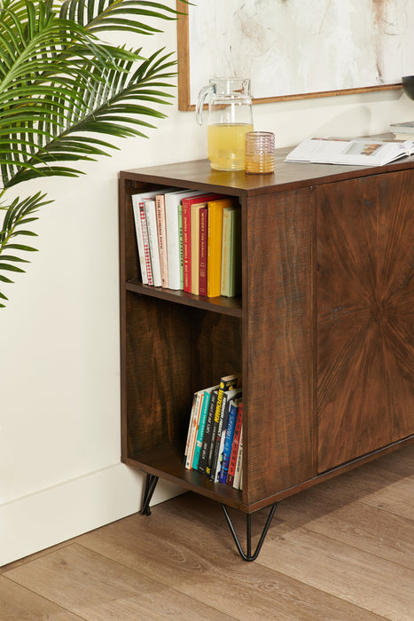 Kort & Co. Sol Dining Server with Built-In Shelves, Storage & 4 Drawers, 60\"W - Brown