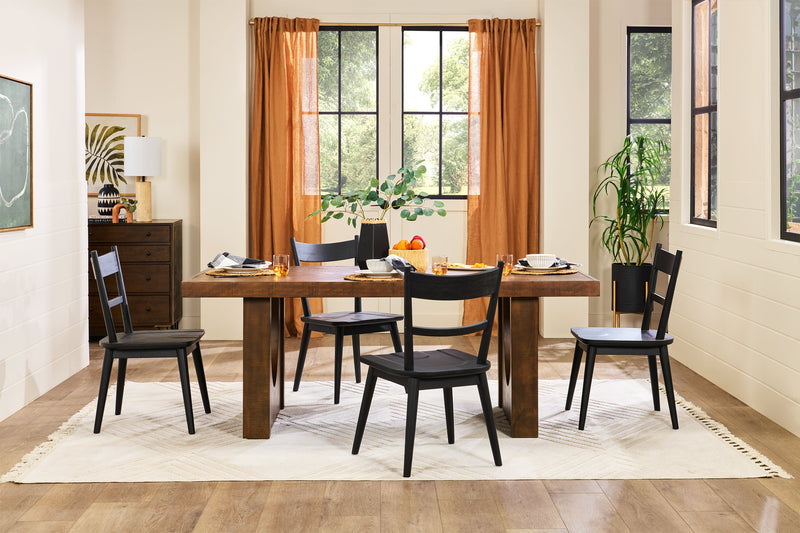 Kort & Co. Sol Dining Table, Pedestal Base, 78\"W - Brown