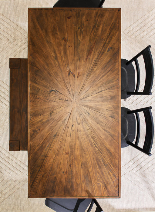 Kort & Co. Sol Dining Table, Pedestal Base, 78\"W - Brown