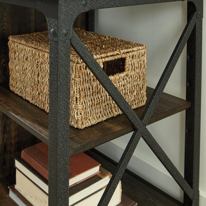 Steel River 66.06\" Commercial Grade Large Credenza with 2-Drawers & Open Shelves - Carbon Oak