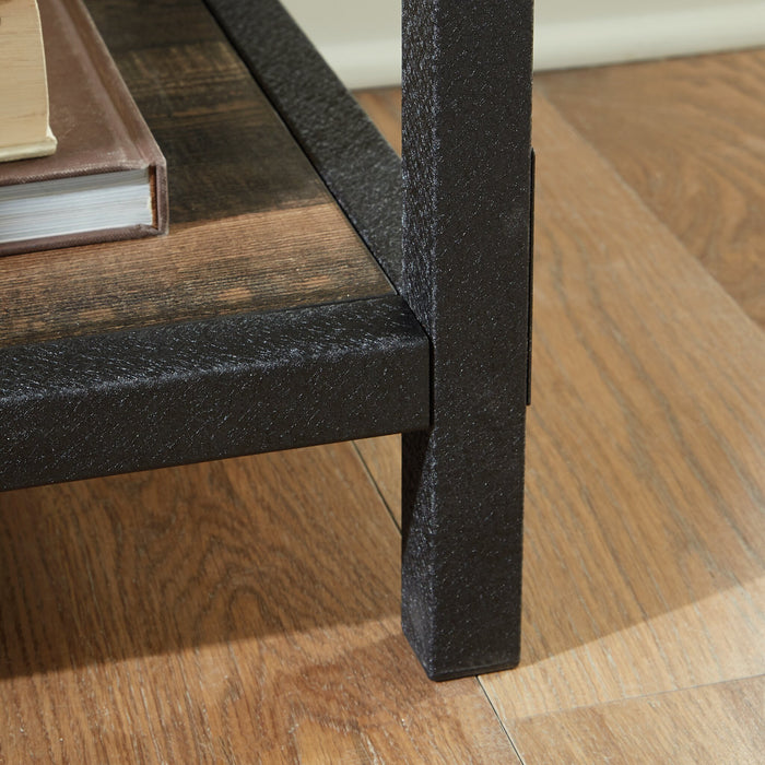 Steel River 66.06\" Commercial Grade Large Credenza with 2-Drawers & Open Shelves - Carbon Oak