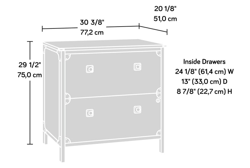 Steel River 30.39\" Commercial Grade 2-Drawer Filing Cabinet - Carbon Oak