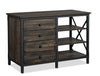 Steel River 42.05\" Commercial Grade Small Credenza with 3-Drawers - Carbon Oak