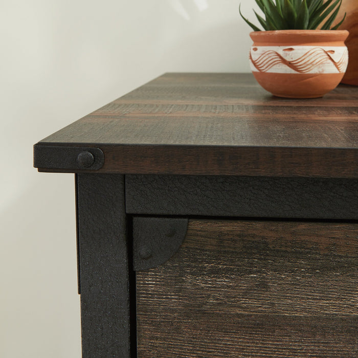 Steel River 42.05\" Commercial Grade Small Credenza with 3-Drawers - Carbon Oak