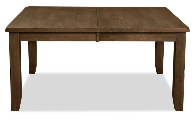 Talia Dining Table with 60-78\"W Extension - Grey/Brown