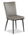 Tavo Dining Chair with Microfibre Polyester Fabric, Metal - Grey