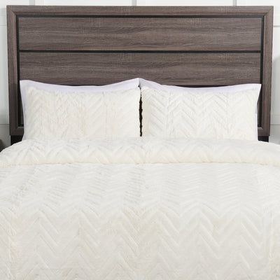 Tilda 3-Piece Full/Queen Comforter Set - White | Ensemble d'édredon Tilda 3 pièces pour lit double et grand lit - blanc | TILDW3FQ