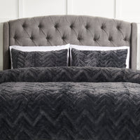 Tilda 3-Piece Full/Queen Comforter Set - Charcoal 