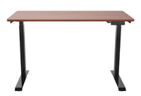 Tygerclaw Sit Stand Desk with USB Ports & Storage - Brown