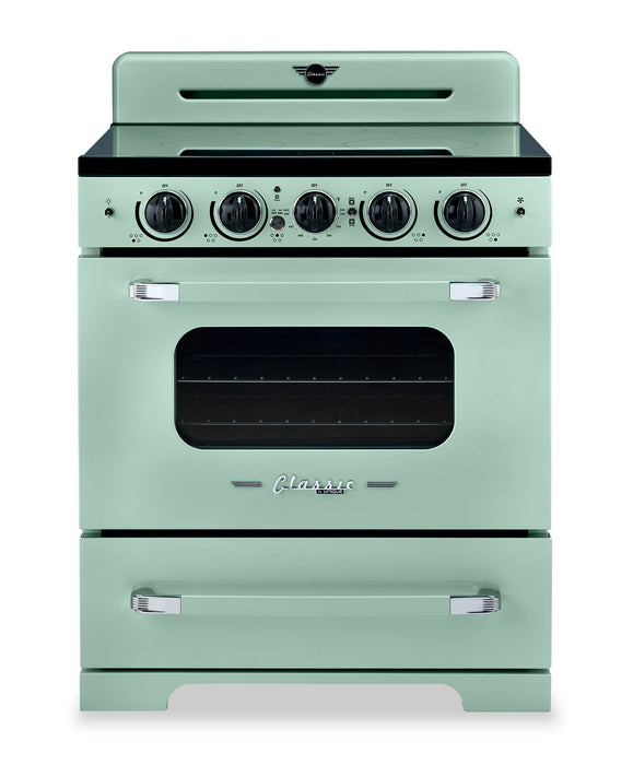 Classic Retro by Unique 30\" 3.9 Cu. Ft. Induction Range - Summer Mint Green - UNQ-30CR IC LG