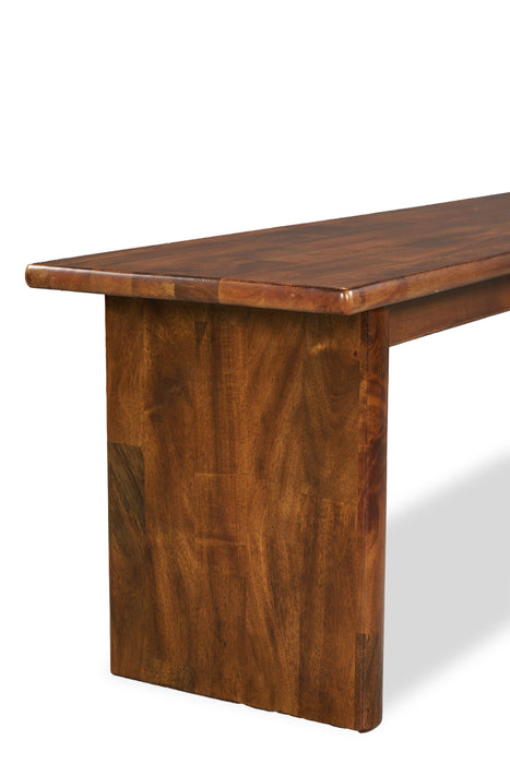 Vale Dining Bench, Wood, 58\"W - Brown