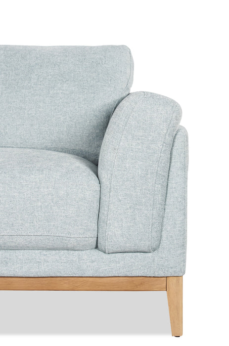 Valley 44\" Fabric Chair with Rubberwood Base and Legs - Grey