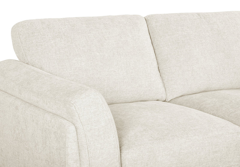 Valley 83.5\" Fabric Sofa with Rubberwood Base and Legs - Sand