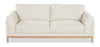 Valley 83.5\" Fabric Sofa with Rubberwood Base and Legs - Sand