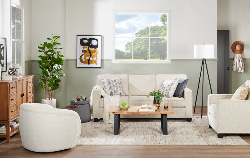 Vancouver 18\" Round Fabric Storage Ottoman with Handle - Grey