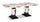 ["Vega Dining Table, Marble Look, Pedestal Base, 82##PACKAGEDETAILSquot;W - Black & White"]