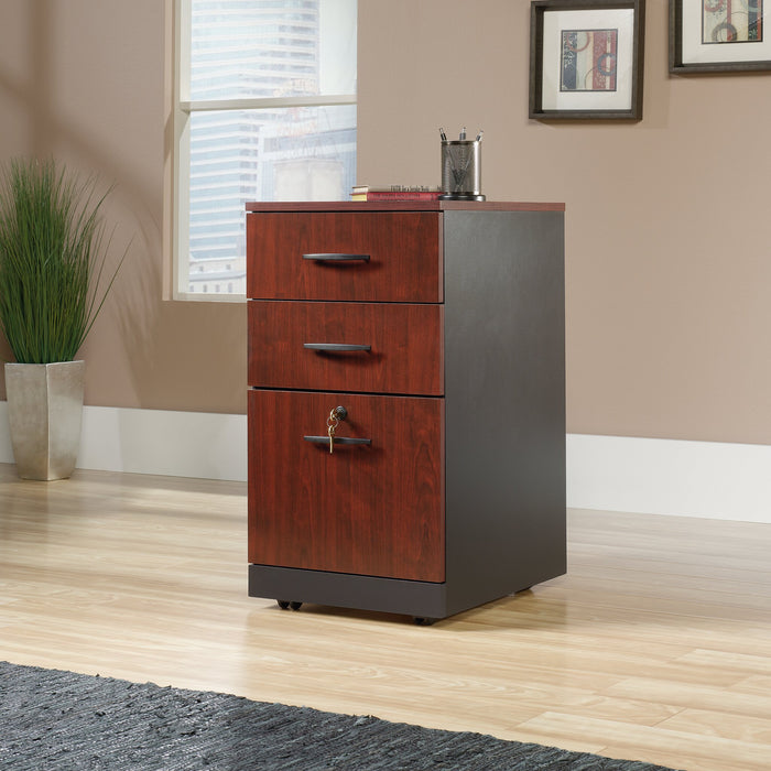 Via Commercial Grade 3-Drawer Filing Cabinet - Cherry & Grey