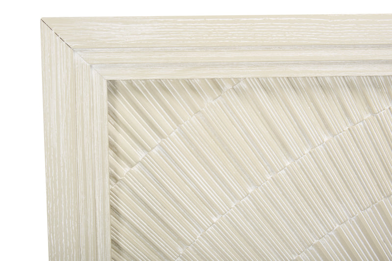 Vida Panel Bed with Headboard & Frame, Sand - Queen Size